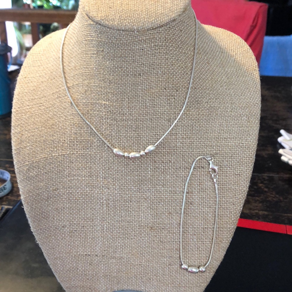 Sterling Silver Necklace Set - image 1